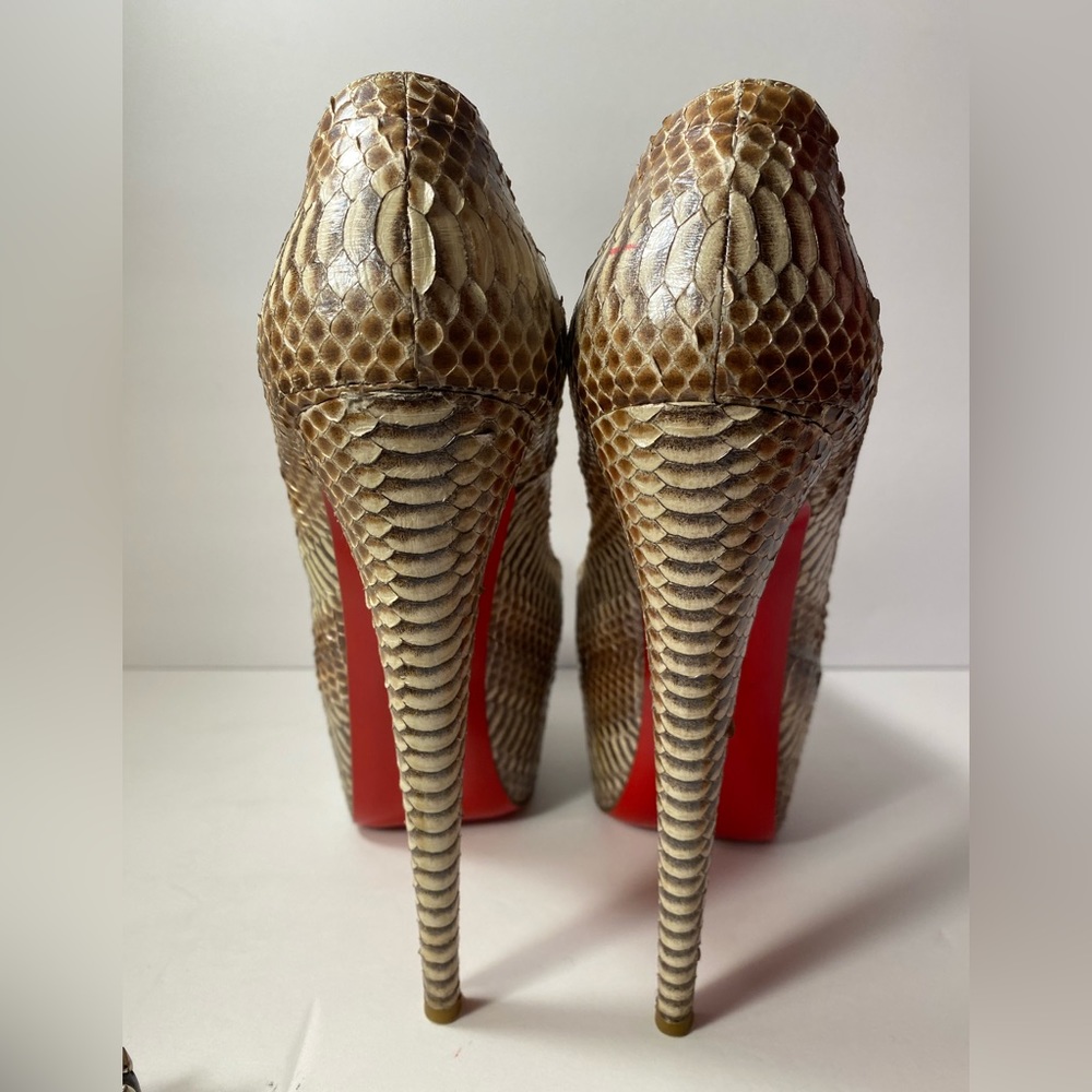 Christian Louboutin Daf daffodil heels pumps snake 39 8.5 - Picture 4 of 10